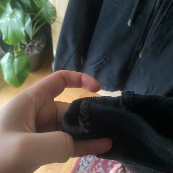 Lululemon Full Zip-Up Hoodie Black Heavy EUC Vented Jacket - Picture 7 of 8